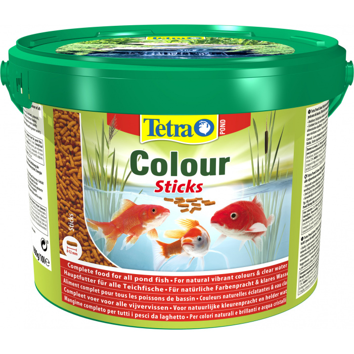 Корм для рыб прудовых Tetra Pond Colour Sticks 10л (палочки, 8-12мм)