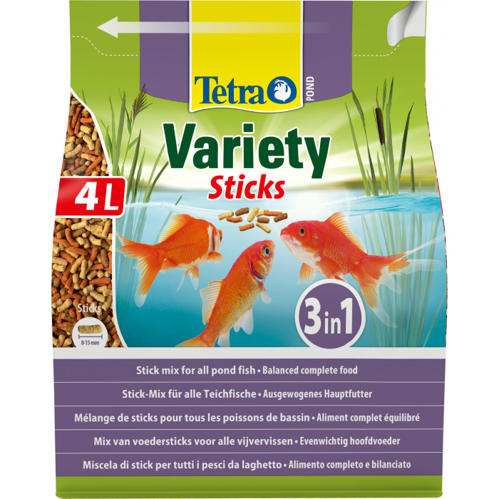 Корм для рыб прудовых Tetra Pond Variety Sticks 4л (палочки, 8-15мм)