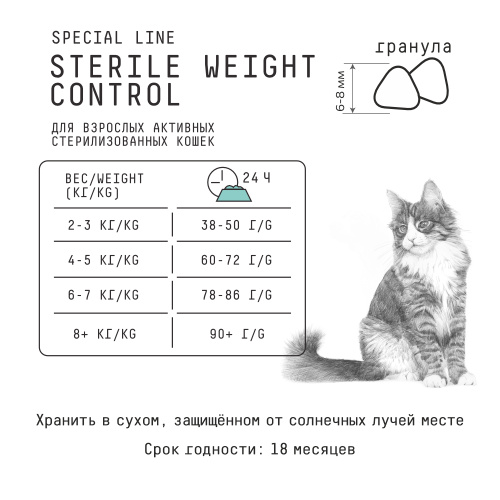 Сухой корм Sterile Weight Control AJO для стерилизованных кошек контроль веса