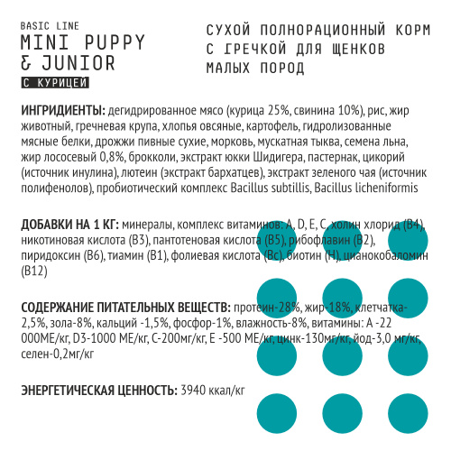 Mini Puppy & Junior сухой корм для щенков малых пород