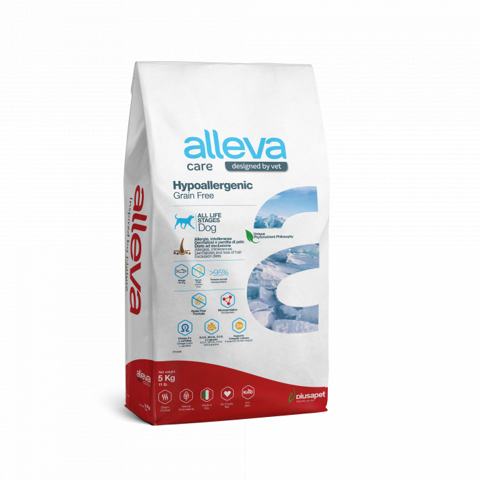 Корм Alleva Care Hypoallergenic Grain Free для собак, гипоаллергенный, для снижения пищевой непереносимости, беззерновой, 12 кг