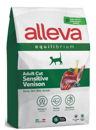 Корм Alleva Equilibrium Adult Cat Sensitive Venison для взрослых кошек, оленина, 10 кг