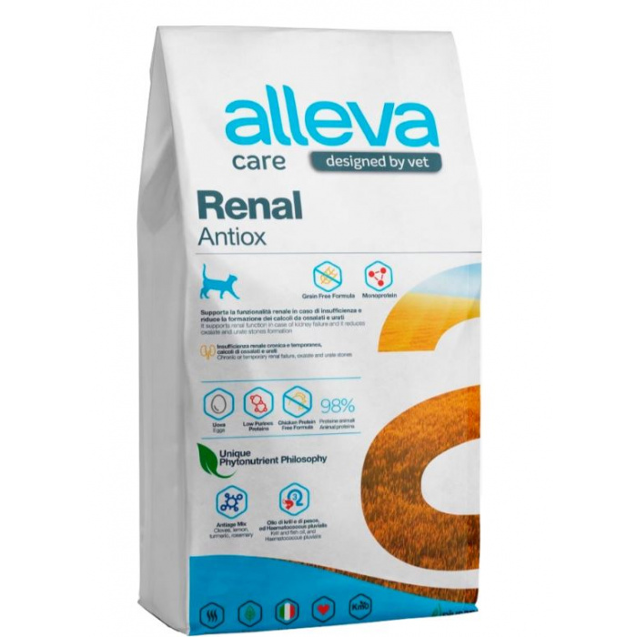 Корм Alleva Care Renal Antiox для кошек, диетический, для поддержания функций почек, 5 кг