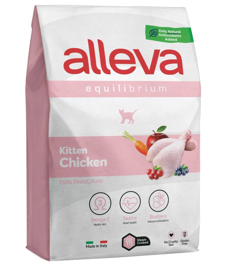 Корм Alleva Equilibrium Kitten Chicken для котят, беременных и кормящих кошек, с курицей, 10 кг