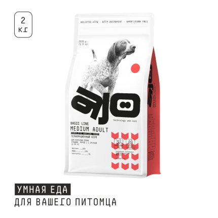 Medium Adult AJO корм для взрослых собак средних пород