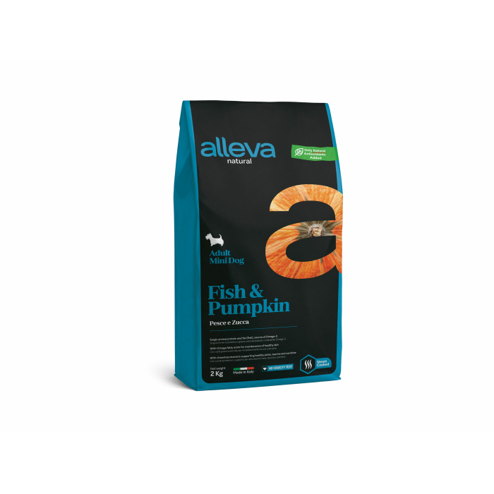 Корм Alleva Natural Adult Mini Fish & Pumpkin для собак малых пород, рыба и тыква, 2 кг