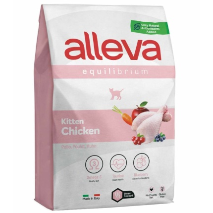 Корм Alleva Equilibrium Kitten Chicken для котят, беременных и кормящих кошек, с курицей, 10 кг